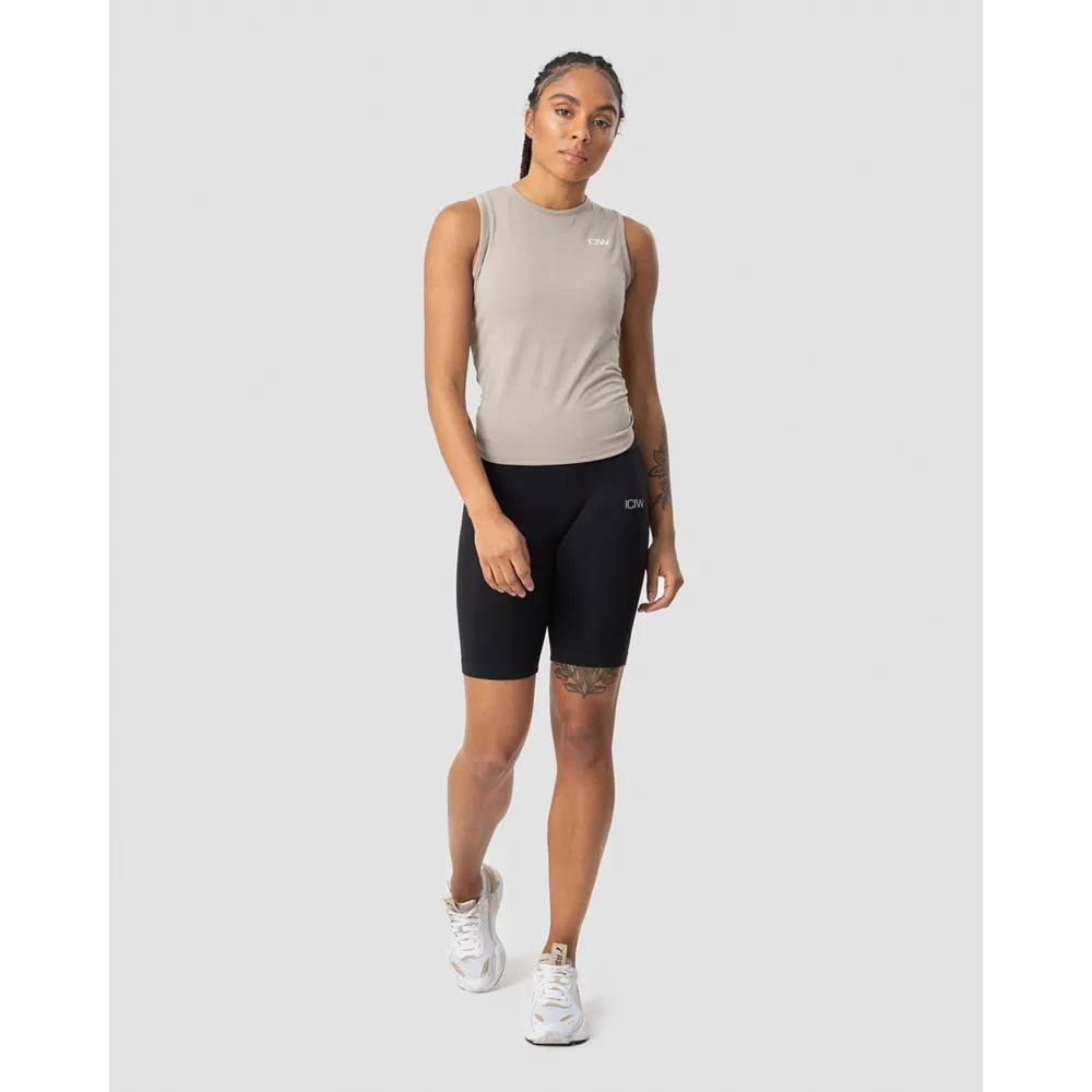 ICANIWILL Women&#x27;s Empowering Open Back Tank Greige | Buy ICANIWILL Women&#x27;s Empowering Open Back Tank Greige here | Outnorth