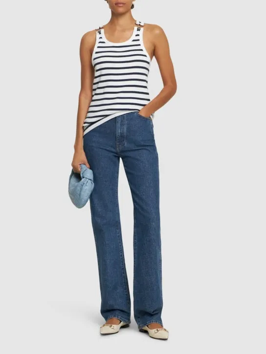 Jean Paul Gaultier   Ribbed mariniere tank top 
