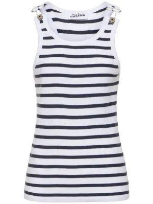 Jean Paul Gaultier   Ribbed mariniere tank top 