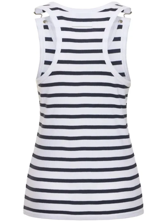Jean Paul Gaultier   Ribbed mariniere tank top 
