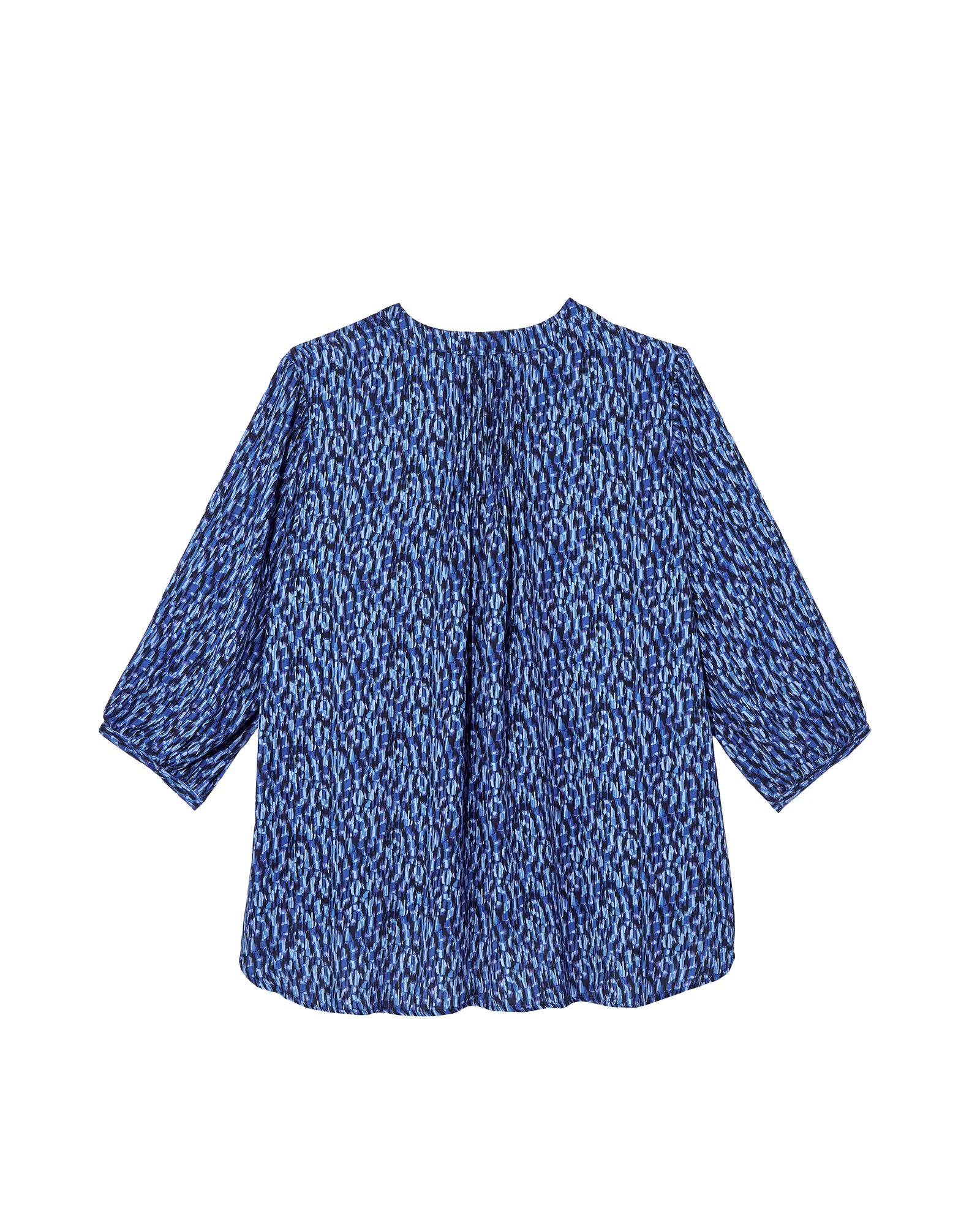 Joanna Three-Quarter Sleeve Blouse | Royal Blue / Black