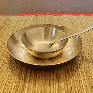 Kansa Dinner Set of 3 | Traditional and Healthful Gift For Kids | Durable
