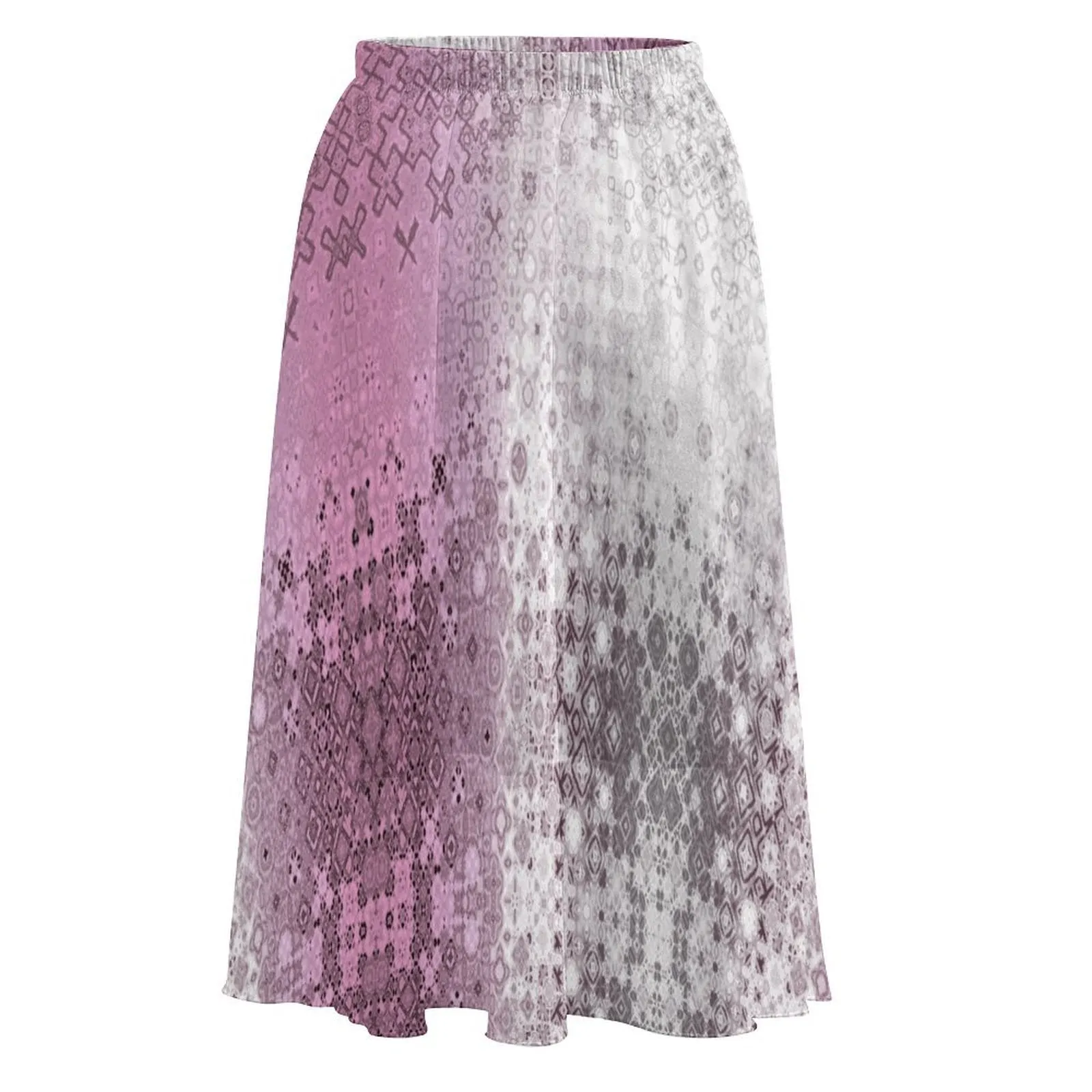 Layered Chiffon Skirt Pink Glass Ombre