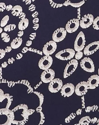 Linda Bubble Sleeve Top | Navy White