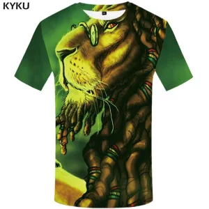 Lion T-shirts Men Animal Tshirts Print Harajuku Tshirt Anime Cartoon T shirts Funny T-shirt 3d Mens Fashion Casual Unisex