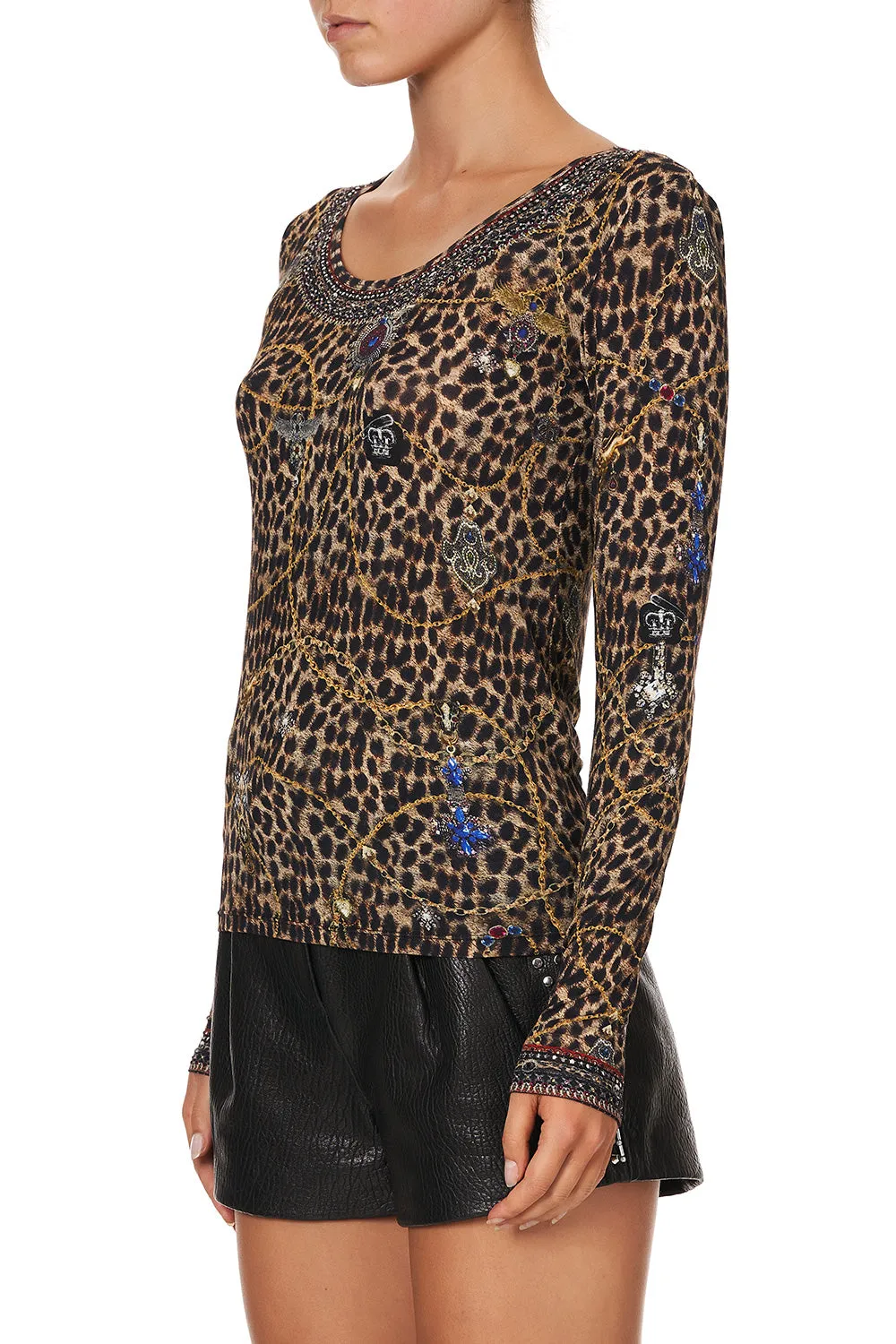 LONG SLEEVE FITTED TOP POETIC ANARCHY