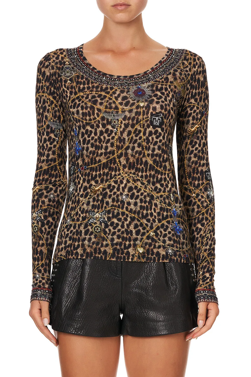 LONG SLEEVE FITTED TOP POETIC ANARCHY