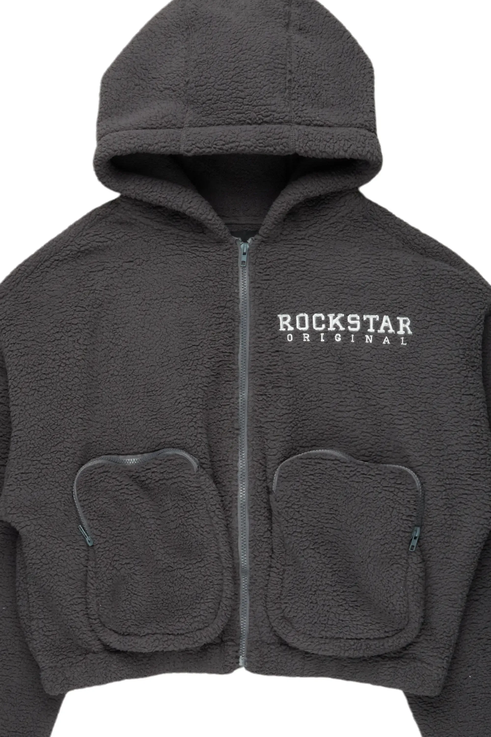 Lonia Grey Sherpa Jacket