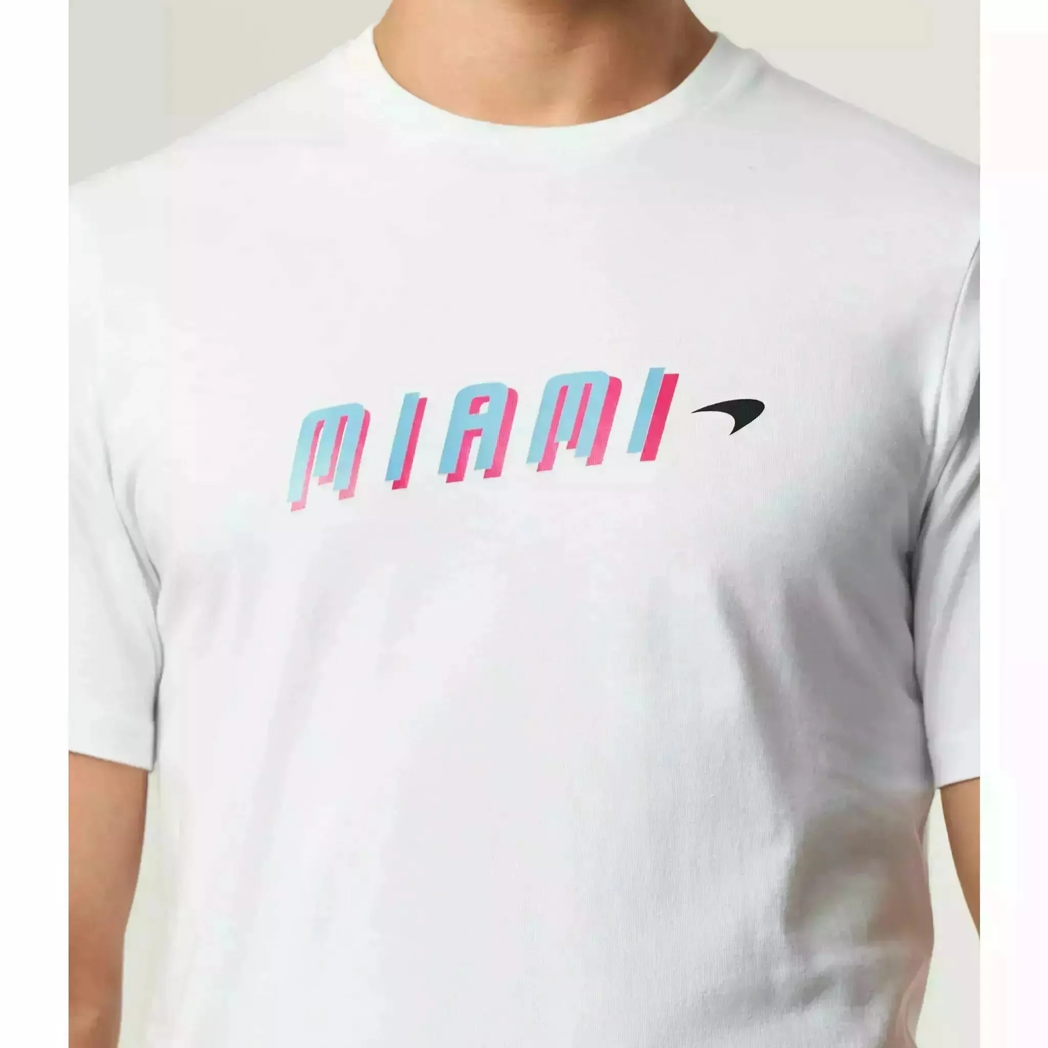 McLaren F1 Men's Miami Neon Graphic T-Shirt-Black/White/Vice Blue/Beetroot Purple/Crystal Rose/Aqua Sky