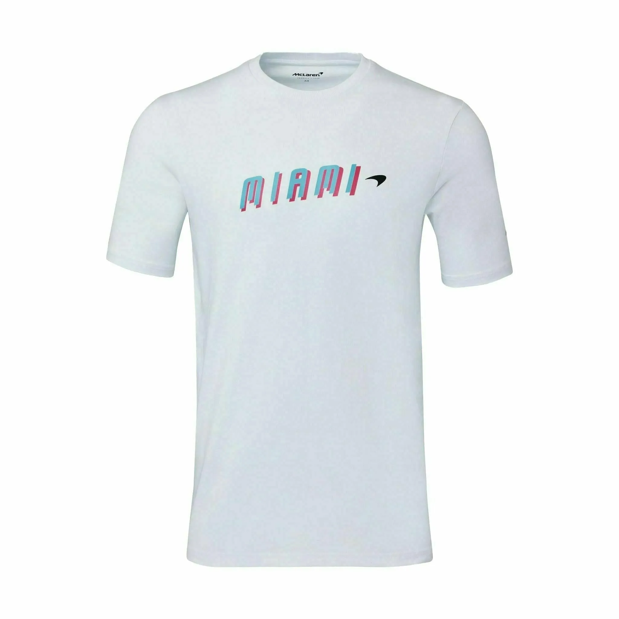 McLaren F1 Men's Miami Neon Graphic T-Shirt-Black/White/Vice Blue/Beetroot Purple/Crystal Rose/Aqua Sky
