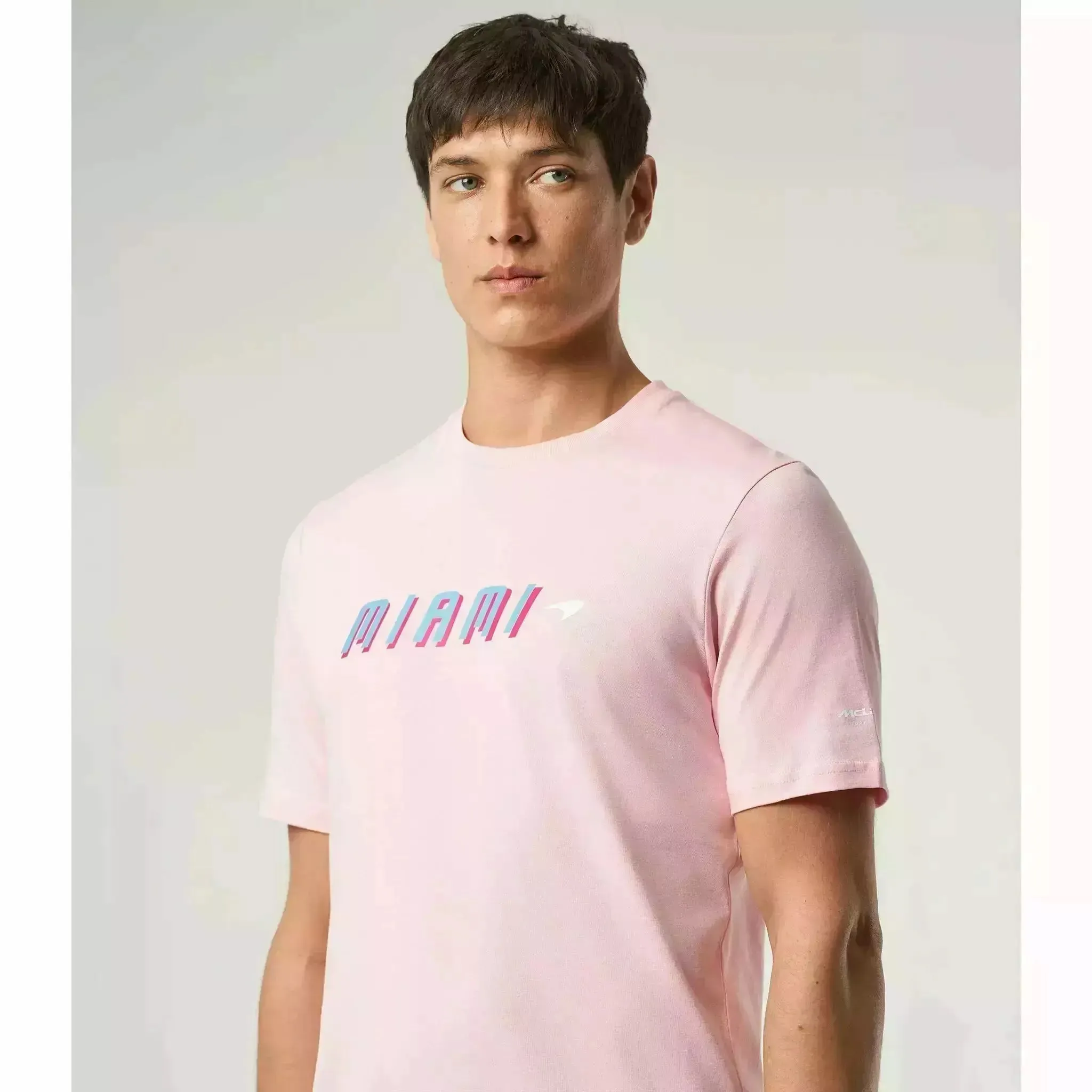 McLaren F1 Men's Miami Neon Graphic T-Shirt-Black/White/Vice Blue/Beetroot Purple/Crystal Rose/Aqua Sky