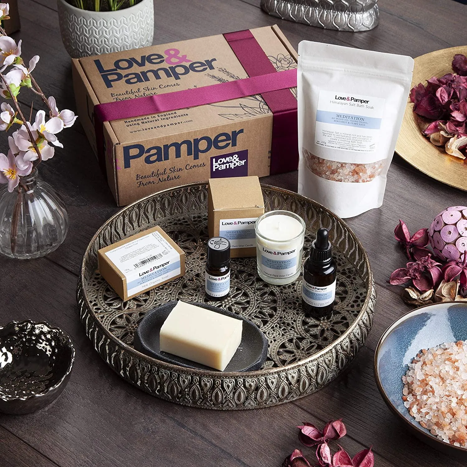 MEDITATION-SUSTAINABLE Aromatherapy Pampering Gift Set For Women