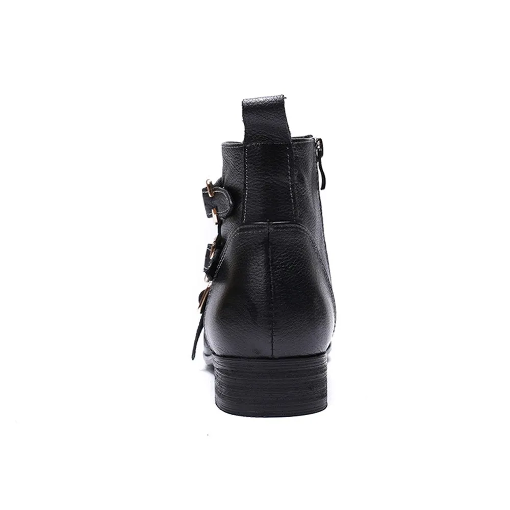 Men High Top Boots with Decoration Pointed