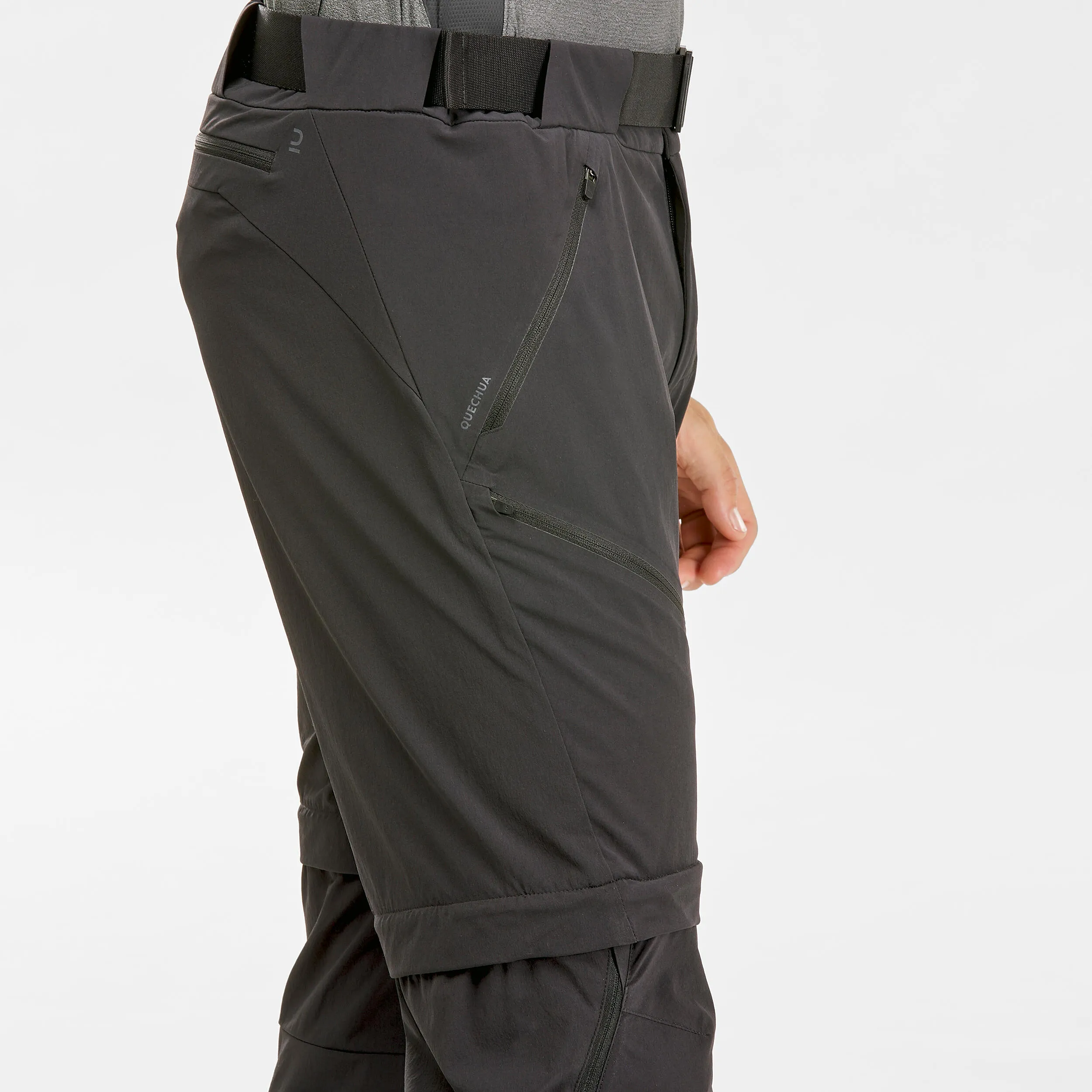 Men's modular hiking trousers Quechua MH550, black