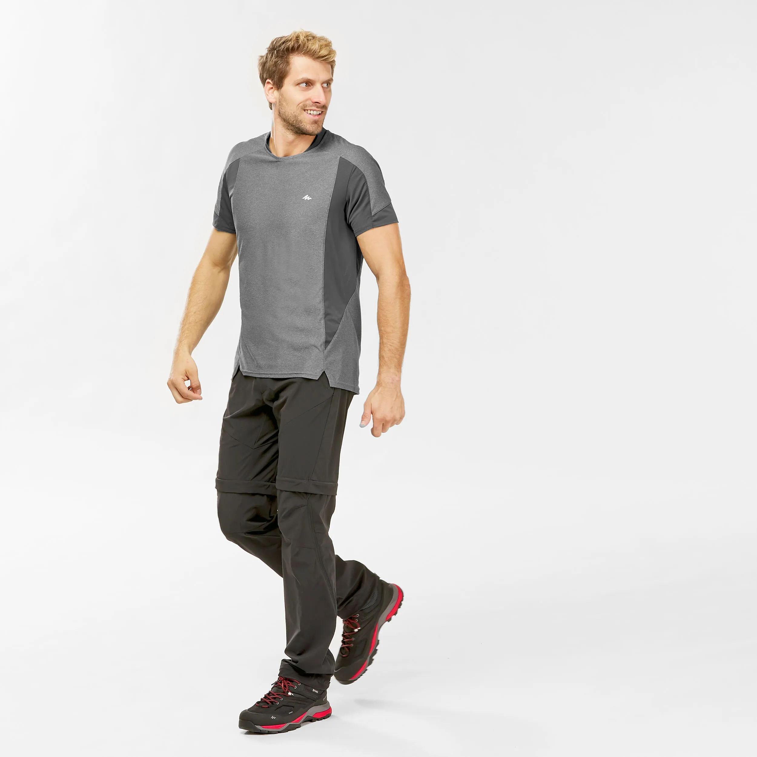 Men's modular hiking trousers Quechua MH550, black