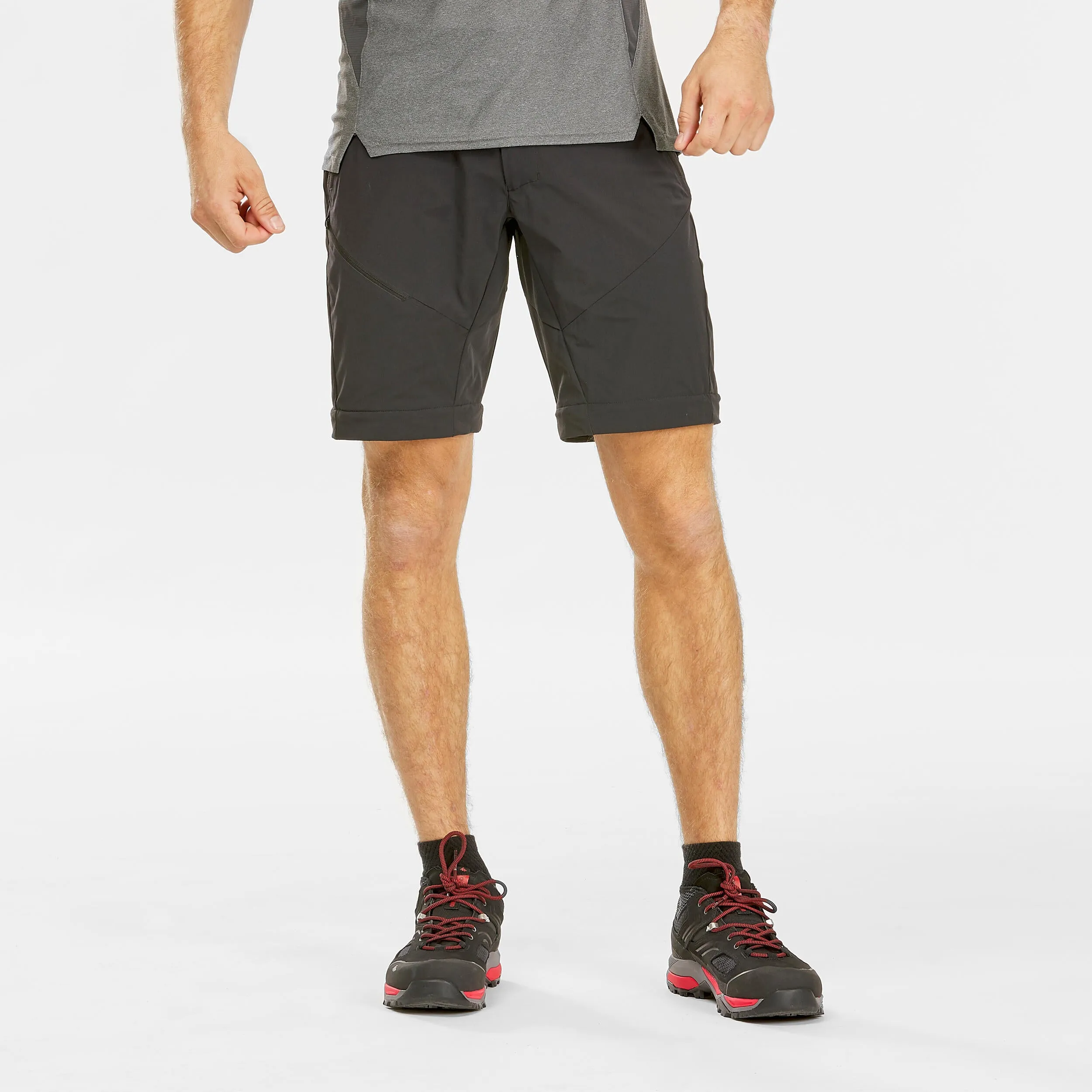 Men's modular hiking trousers Quechua MH550, black