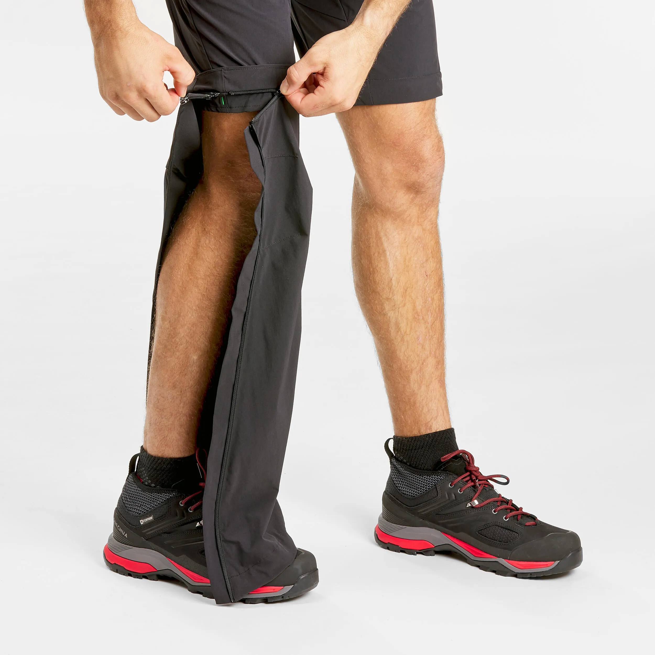 Men's modular hiking trousers Quechua MH550, black