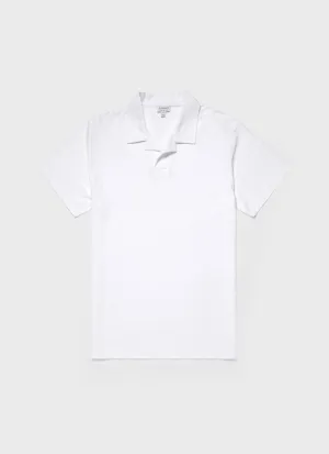 Men's Towelling Polo Shirt in White