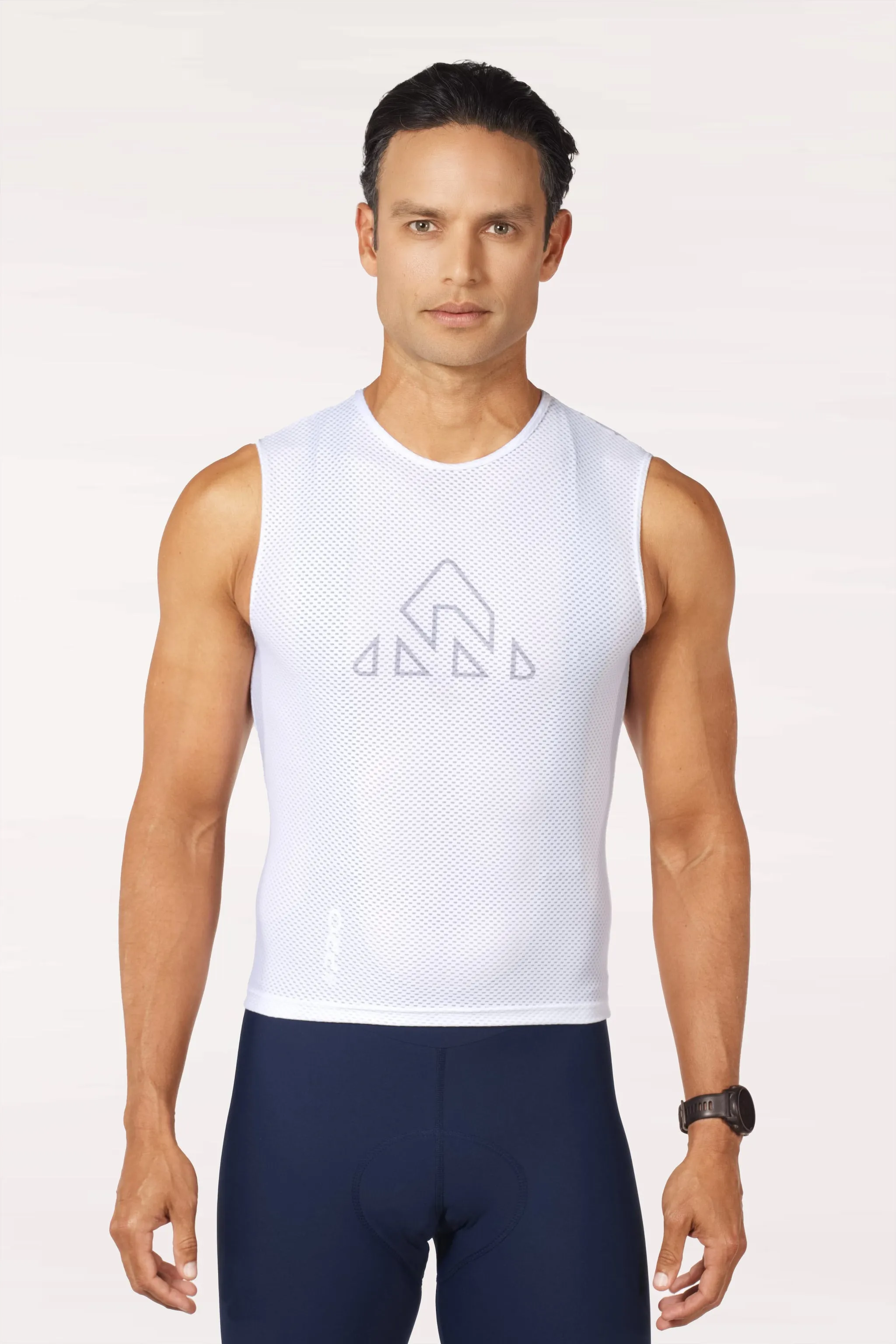 Men's White Pro Cycling Base Layer
