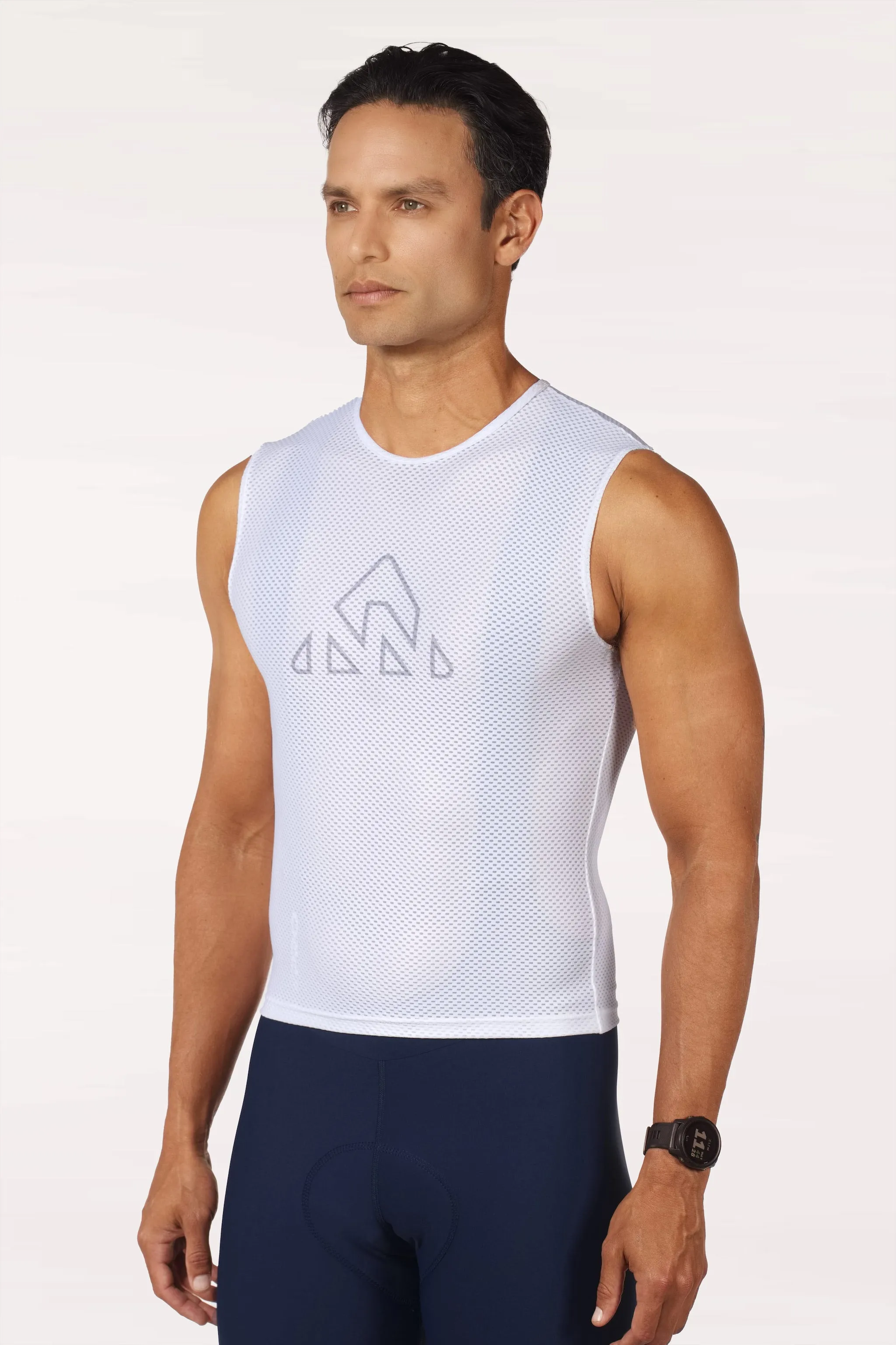 Men's White Pro Cycling Base Layer