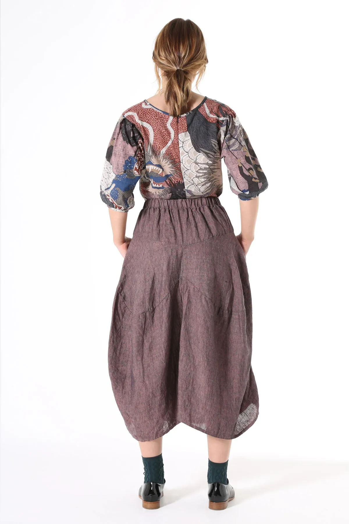 Milwaukee Rosa Linen Skirt Mauve