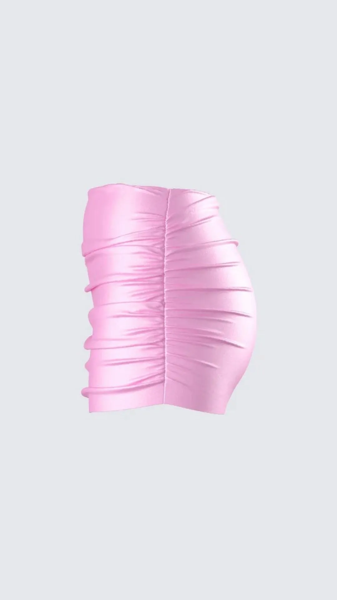 Mini Rushed Pink Skirt