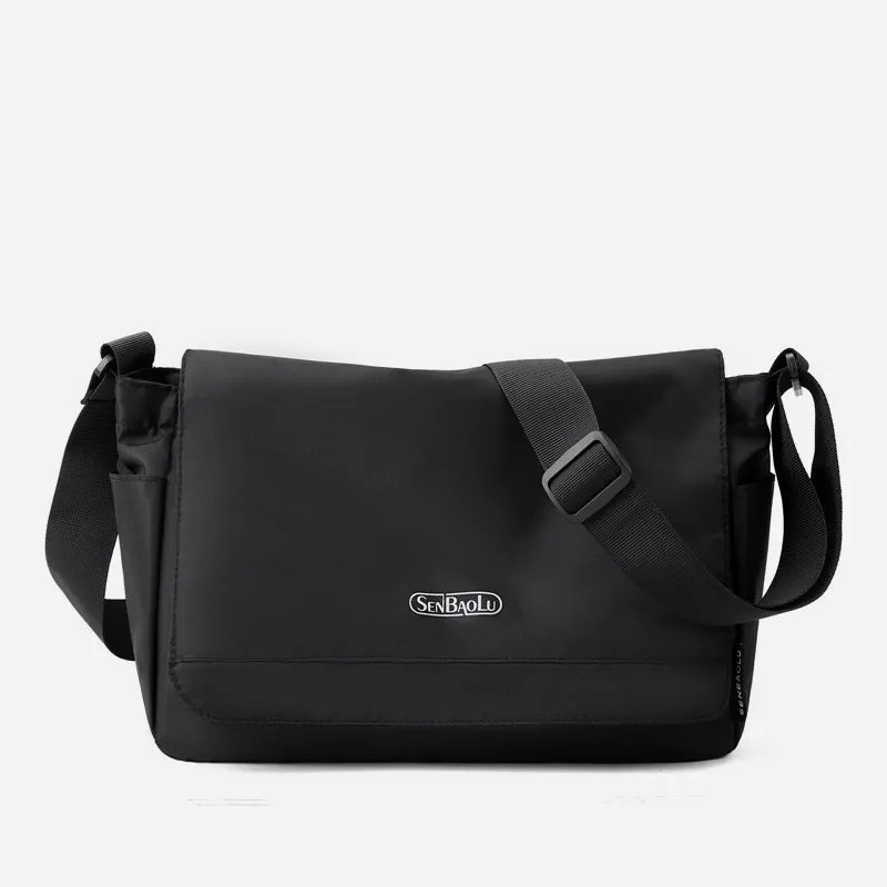 Minimalist Large Commuter Bag For Men Durable Nylon Crossbody Purse
