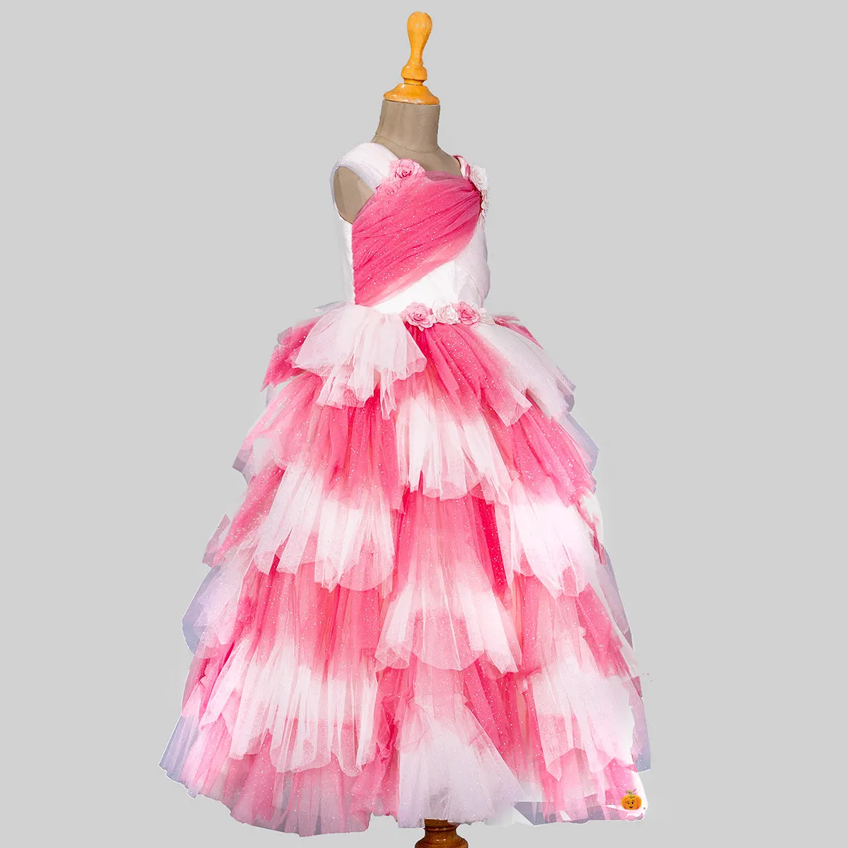 Multi Layered Net Gown for Girls