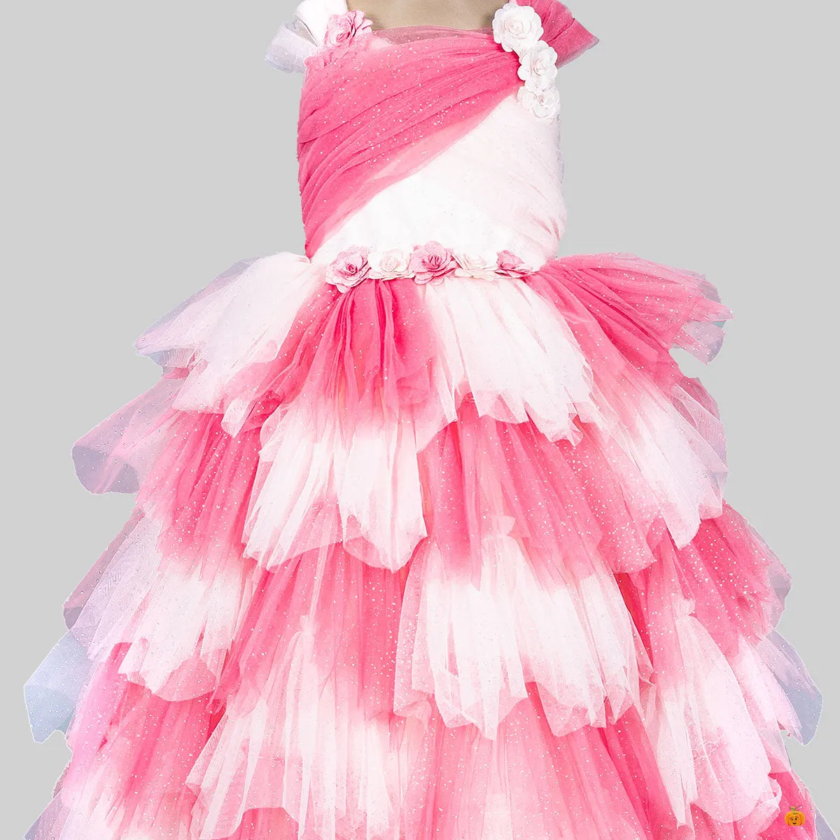 Multi Layered Net Gown for Girls