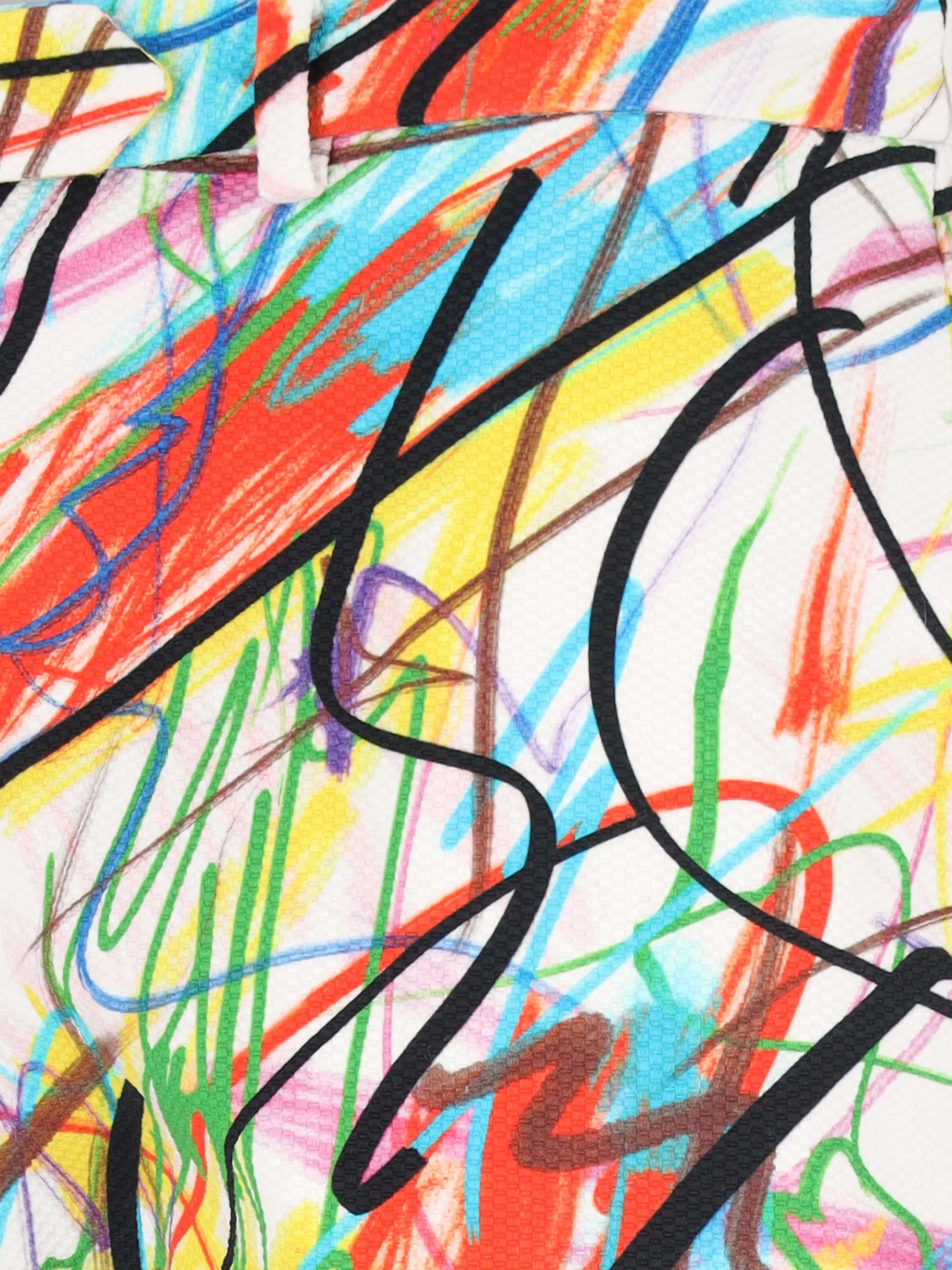 multicolour scribble shorts