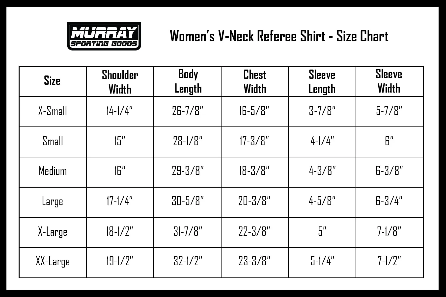 Murray Sporting Goods Women's V-Neck Referee Shirt
