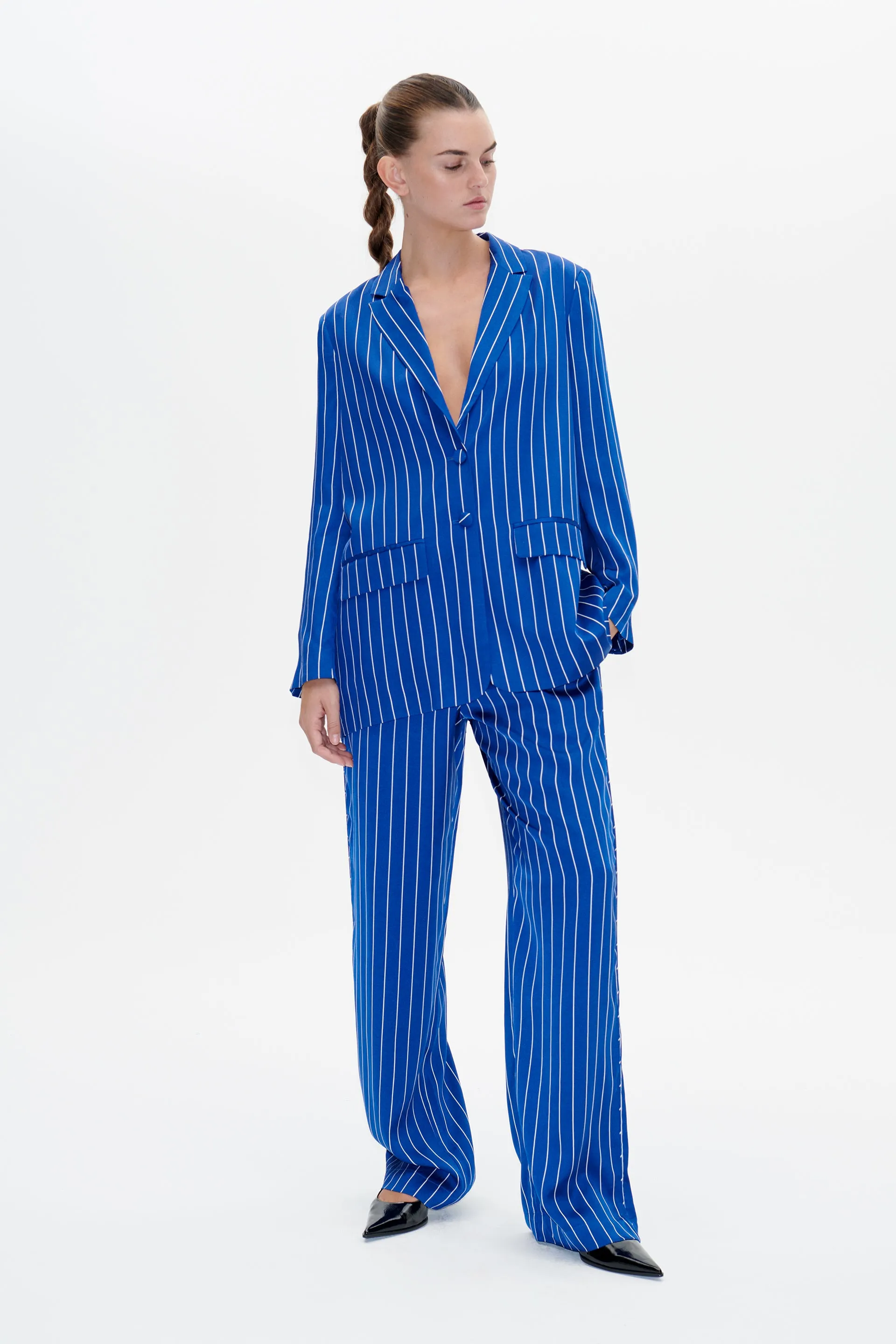 NARINE | Sodalite Blue Pinstripe