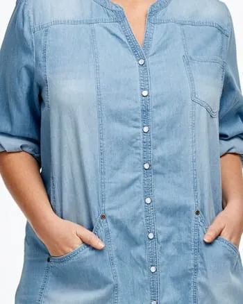 Nikki Denim Top | Bleach