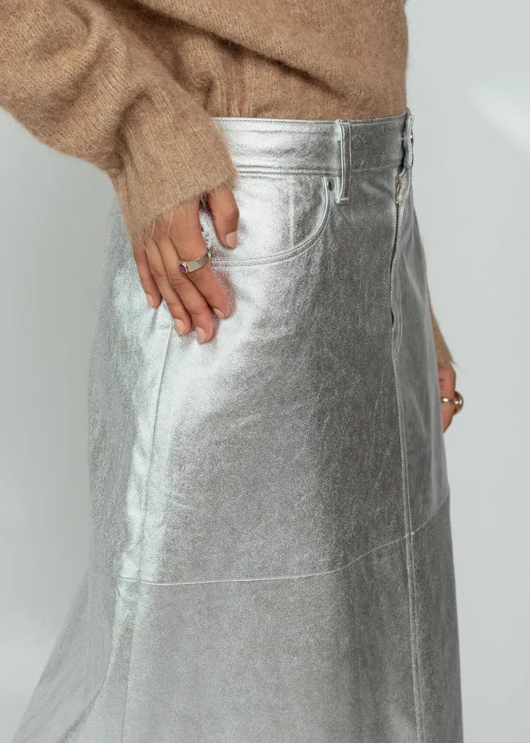 No. 6 Stripe Silver Aimee Skirt
