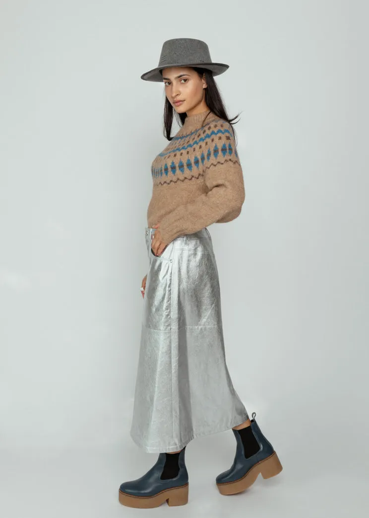 No. 6 Stripe Silver Aimee Skirt