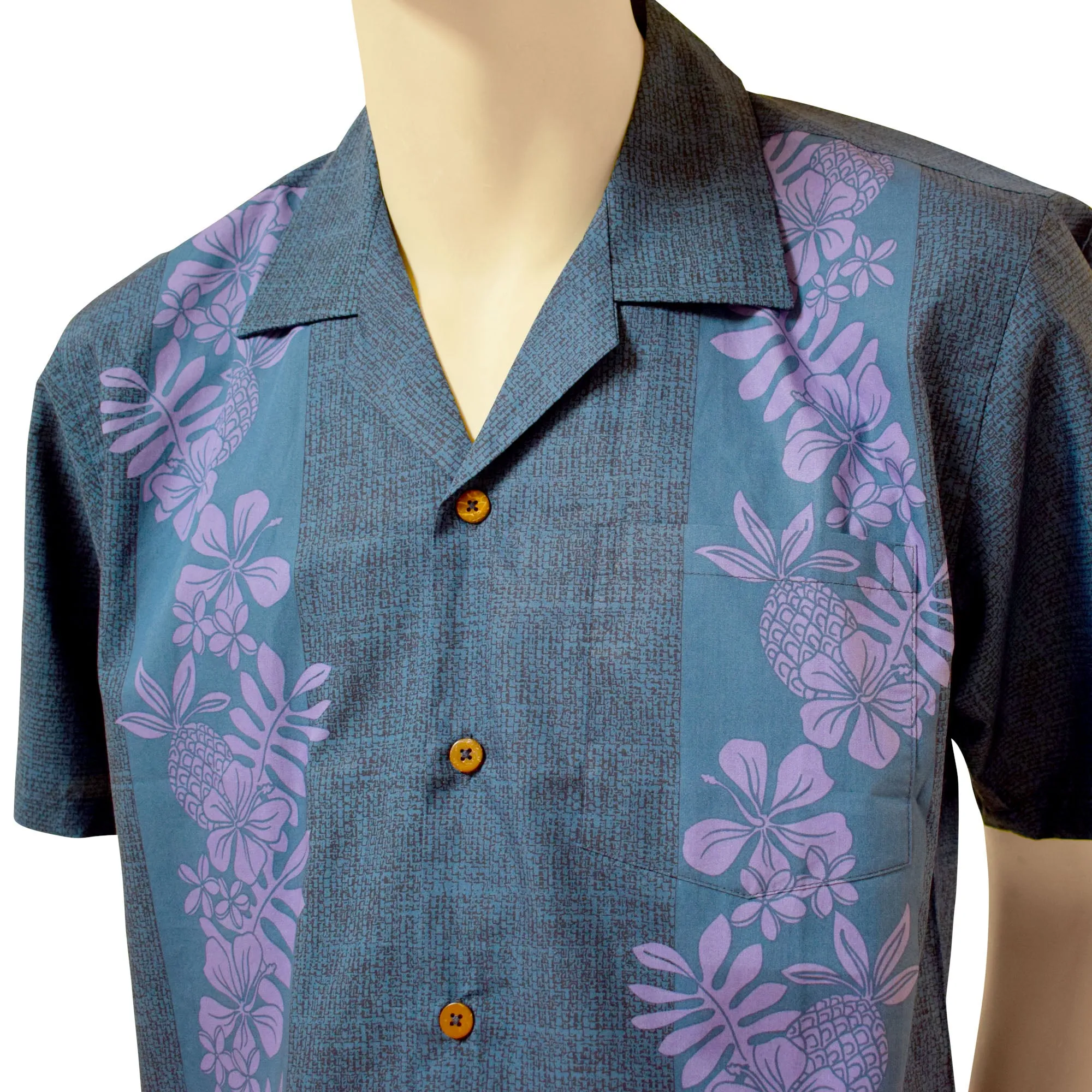 Pineapple Panel Men's Aloha Shirt