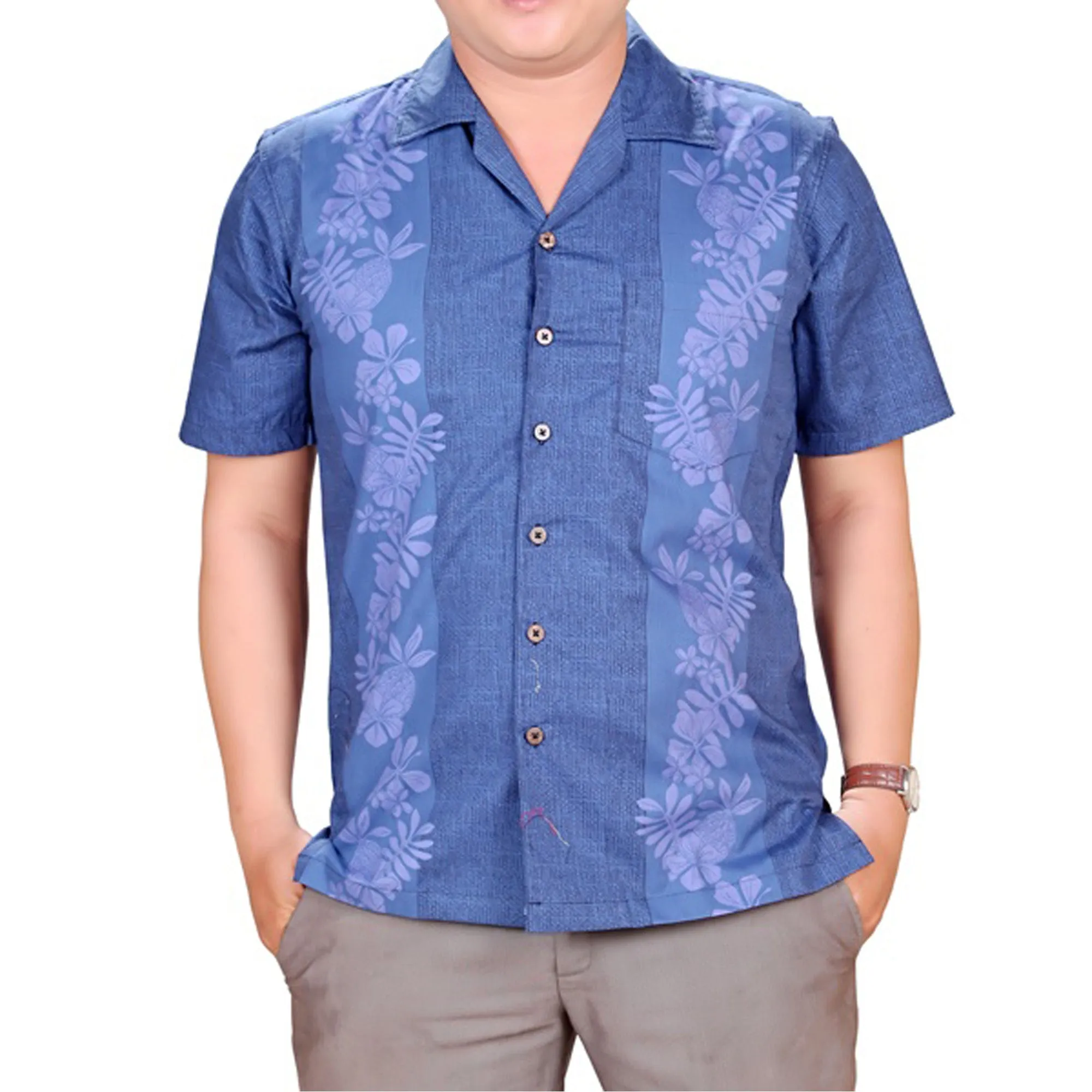 Pineapple Panel Men's Aloha Shirt