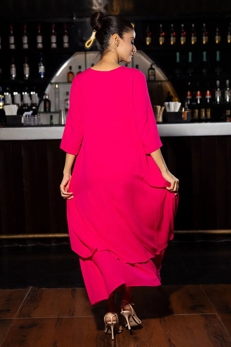 Pink Maxi Layer Dress
