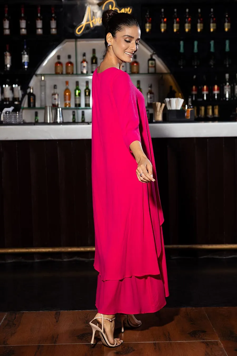 Pink Maxi Layer Dress