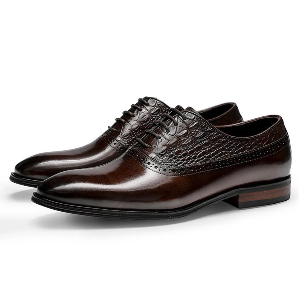 Pointed Lace Up Low Top Derby for men
