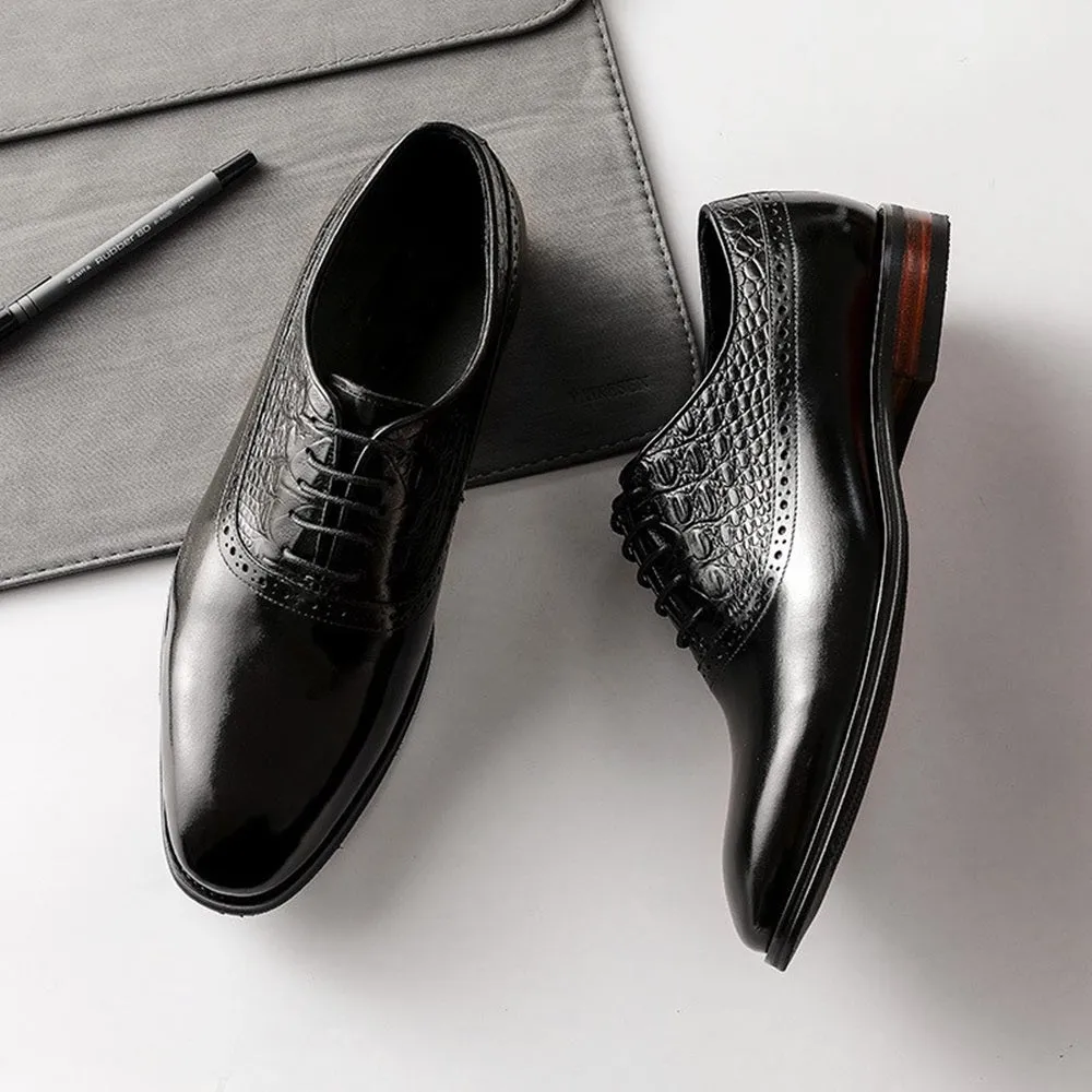 Pointed Lace Up Low Top Derby for men