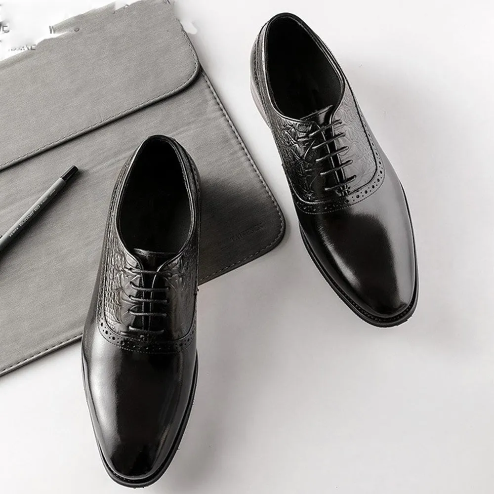 Pointed Lace Up Low Top Derby for men