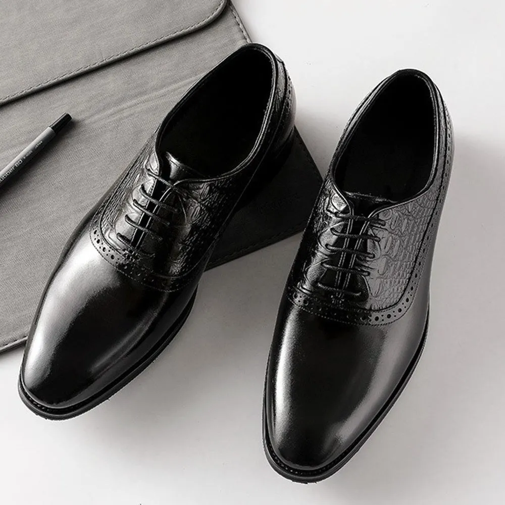 Pointed Lace Up Low Top Derby for men