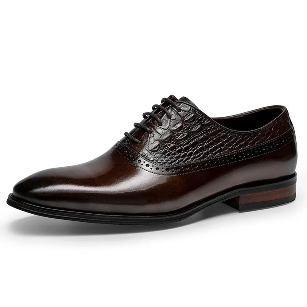 Pointed Lace Up Low Top Derby for men
