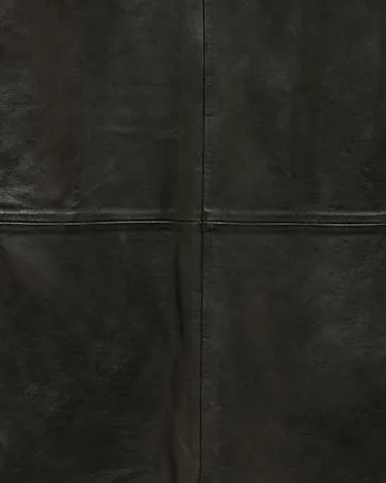 PORT ELIZABETH RECYCLED LEATHER SKIRT | Black