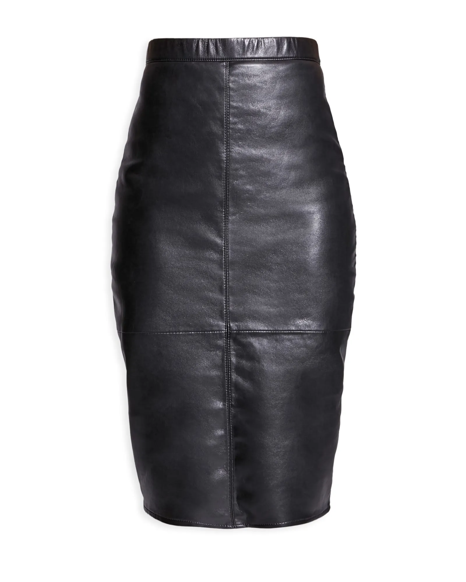 PORT ELIZABETH RECYCLED LEATHER SKIRT | Black