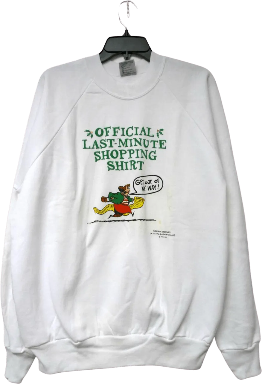 "Last Minute Shopping" Sweatshirt by Shoebox Greetings By Hallmark