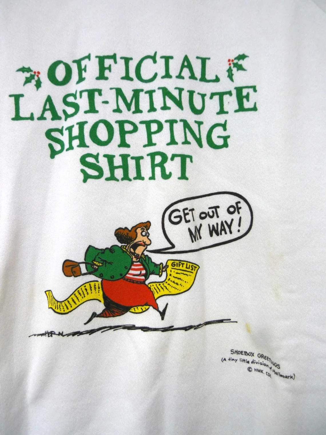 "Last Minute Shopping" Sweatshirt by Shoebox Greetings By Hallmark