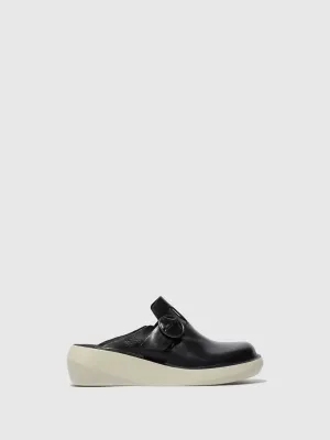 Round Toe Mules BOLL506FLY BLACK