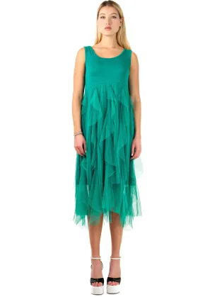 Ruffle Tulle Slip Dress
